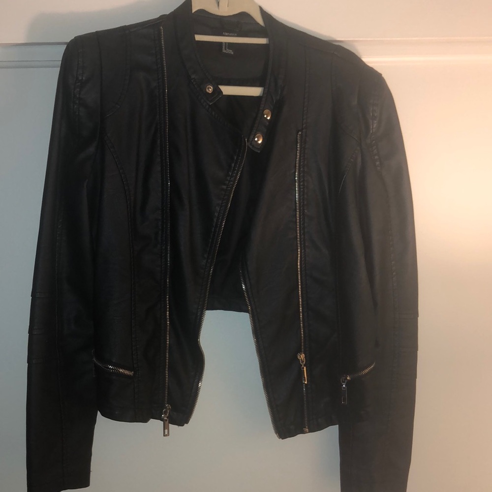 Large Forever 21 leather jacket